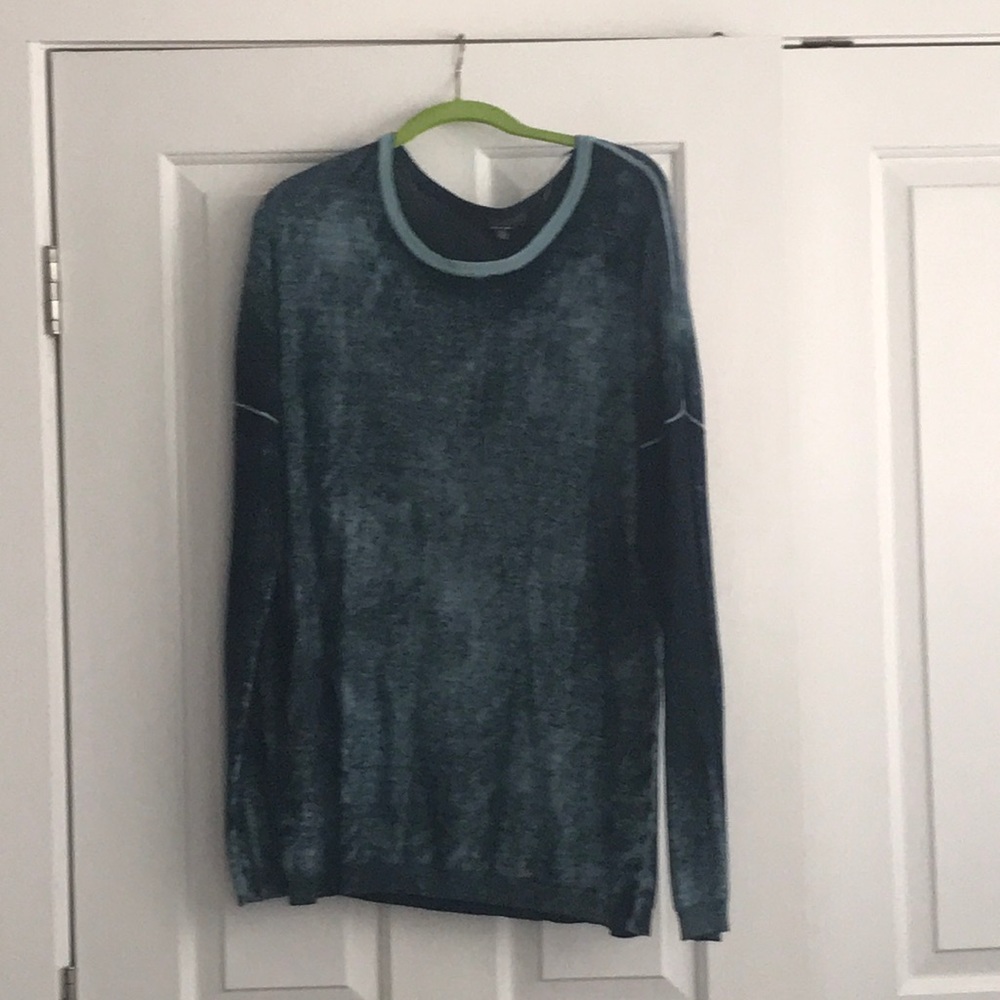 Men’s Fitted Blues Fine Knit Sweater From Saks